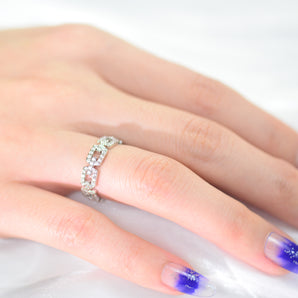 2.0CTW Chain-shaped White CZ Ring