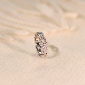 2.0CTW Chain-shaped White CZ Ring