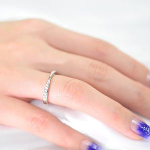 2.0CTW X-shaped White CZ Ring