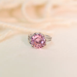 6.0CT Stamen Pink CZ Ring