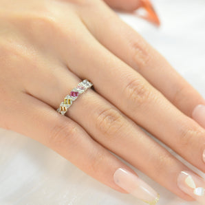 2.0CTW Colorful CZ Ring