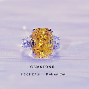 8.0CT Oval Yellow CZ Ring