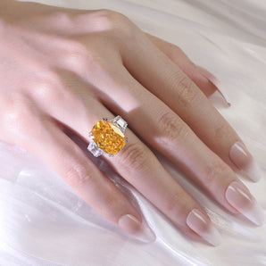 8.0CT Oval Yellow CZ Ring